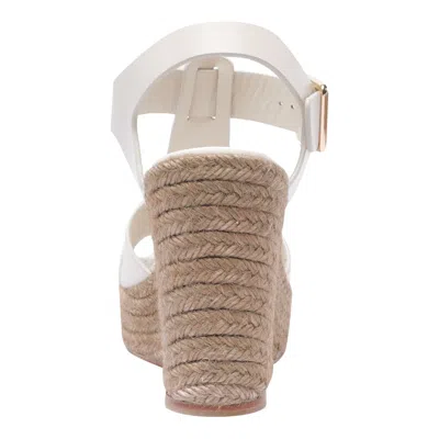 Paloma Barceló Paloma Barcelo Alison Slingback Espdarille Platform Wedge Sandal In Linen