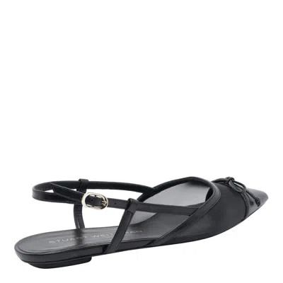 Stuart Weitzman Mid Heel Ballerina Shoes With Pointed Toe In Black