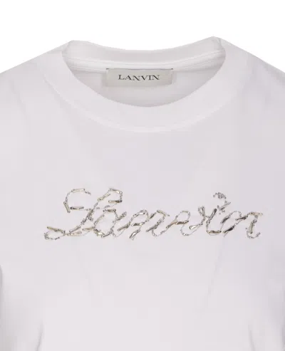 Lanvin Sequin T-shirt In White