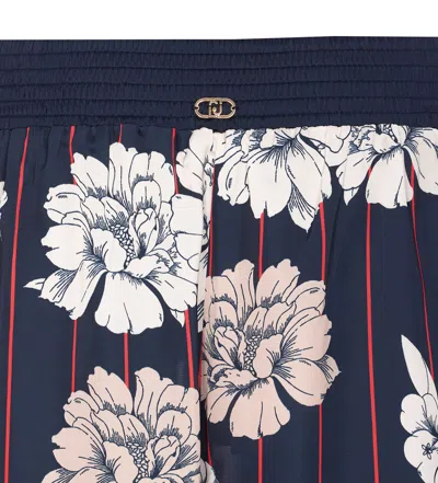 Liu •jo Elastic Waist Shorts In Blue