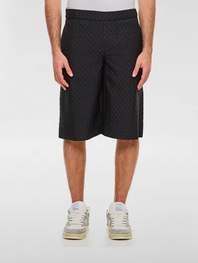Alexander Mcqueen Jacquard Bermuda Shorts In Black