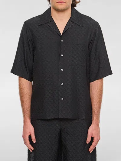Alexander Mcqueen Black Cross-bar Chain Shirt In Schwarz