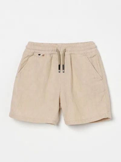 Hugo Boss Shorts Boss Kids Color Beige In Beige