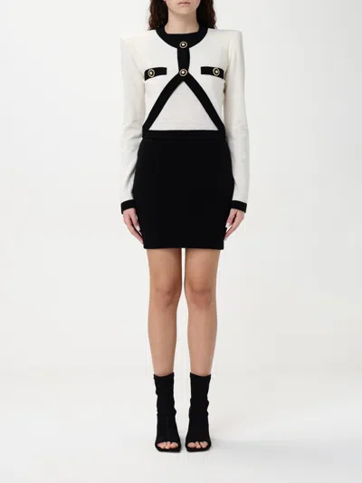 Balmain Vestido Midi - Filo Leone Catena In White