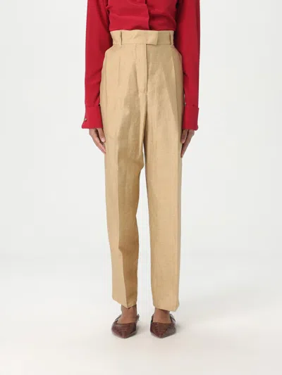 Max Mara Pants  Woman Color Beige In Beige