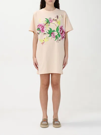 Kenzo Peonies Mini Dress In Pink