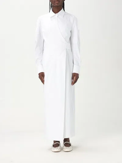 Max Mara White Shirt Dress In Cotton Twill