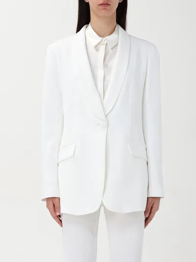 Emporio Armani Blazer In White Acetate In White