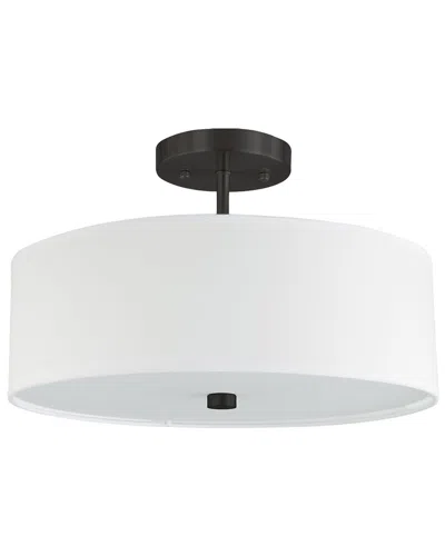 Dainolite Everly 3-light Semi-flush Mount In White