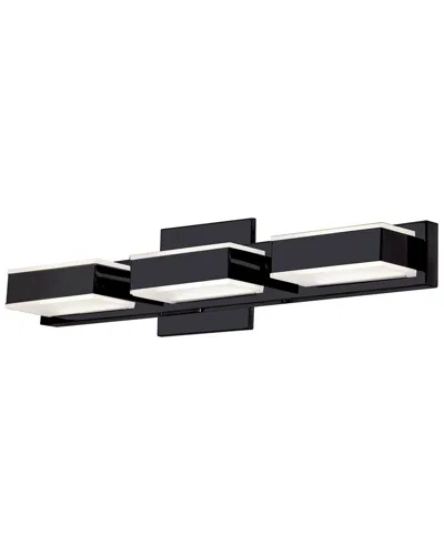 Dainolite Viola 3-light Led Wall Vanity-light In Black