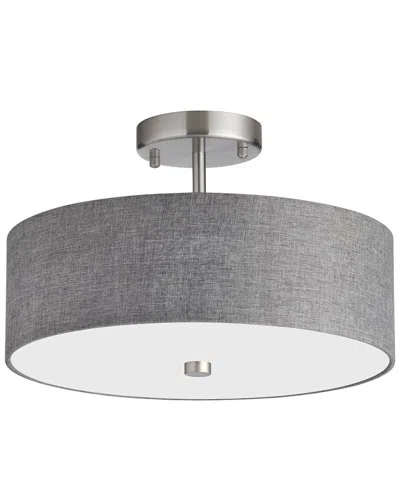 Dainolite Everly 3-light Semi-flush Mount In Gray