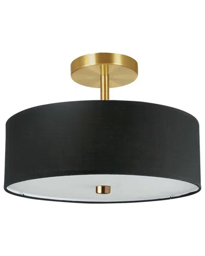 Dainolite Everly 3-light Semi-flush Mount In Black