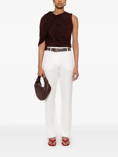 Sportmax Belt Loops Slacks In White
