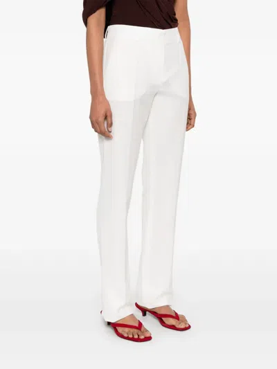 Sportmax Belt Loops Slacks In White