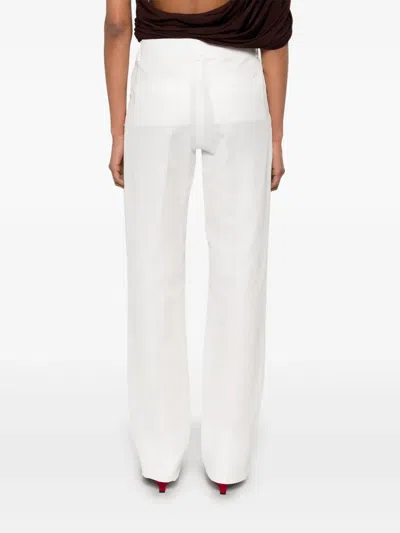 Sportmax Belt Loops Slacks In White