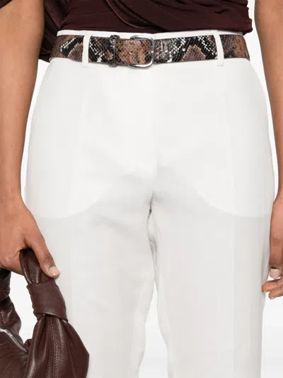 Sportmax Belt Loops Slacks In White
