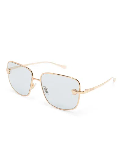 Versace Medusa Square Sunglasses In Gold