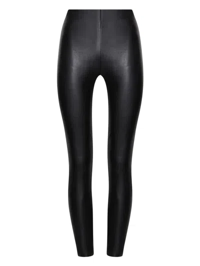 Wolford Estella Faux Leather Leggings In Black