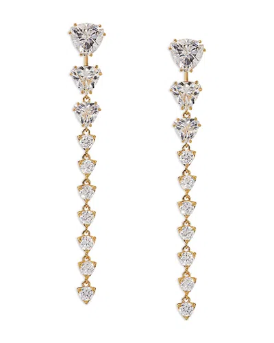 Nadri Luxor Front To Back Linear Earrings In Gold