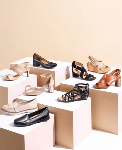 Easy Spirit Women's Devitt Slip-on Loafer Flats In Black Leather