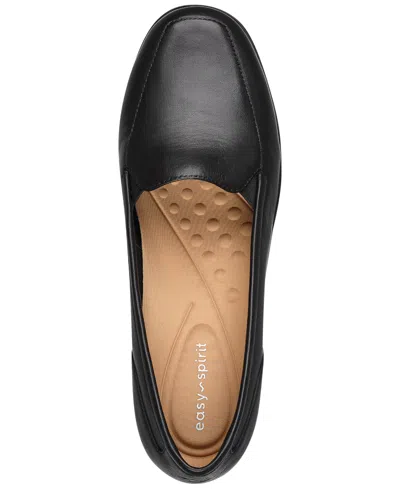 Easy Spirit Women's Devitt Slip-on Loafer Flats In Black Leather