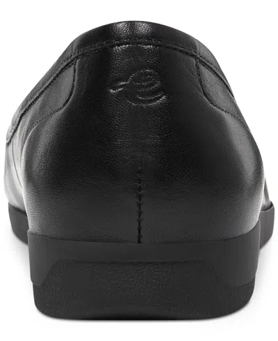 Easy Spirit Women's Devitt Slip-on Loafer Flats In Black Leather