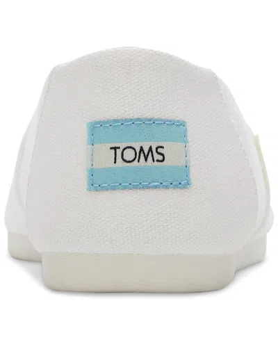 Toms Alpargata Womens Slip On Shoes Colour: White, Size: 4 In White Recycled Canvas