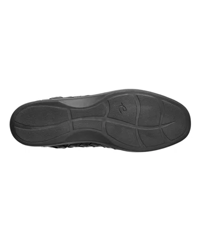 Easy Spirit Sedevitt19 Womens Woven Leather Flat Shoes In Black Leather
