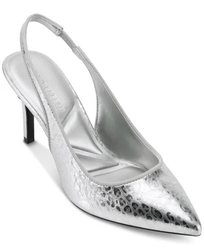 Karl Lagerfeld Women's Rosalyn Slingback Pumps In Silver