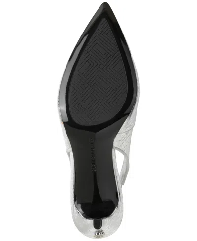 Karl Lagerfeld Women's Rosalyn Slingback Pumps In Silver