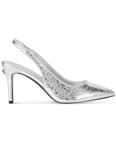 Karl Lagerfeld Women's Rosalyn Slingback Pumps In Silver