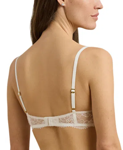 Ralph Lauren Women's Unlined Lace Full Coverage Bra In White