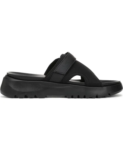 Ryka Rykä Brilliant Slide Sandal In Black Mesh Fabric