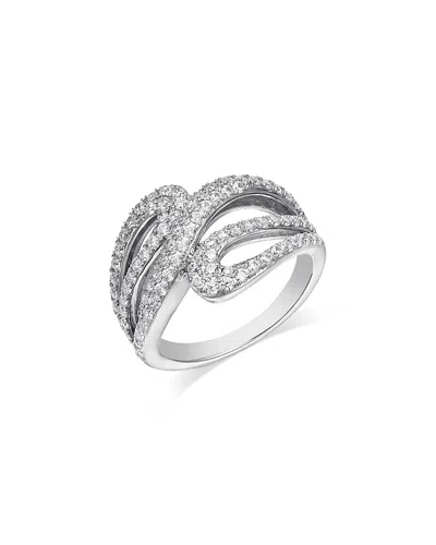 Bloomingdale's Fine Collection Diamond Wave Bypass Ring In 14k White Gold, 1.0 Ct. T. W. In White