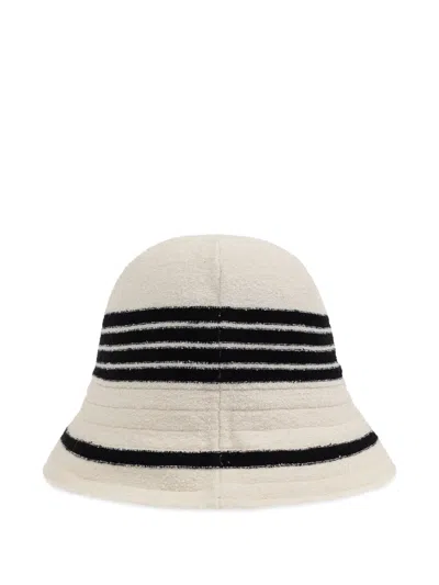 Moncler Bucket Cotton Blend Hat In White