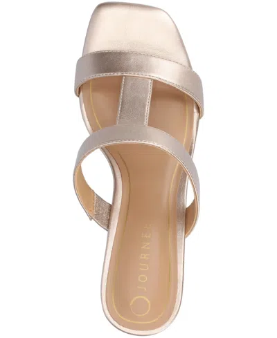Journee Collection Journee Women's Clodie Wedge Sandals In Champagne