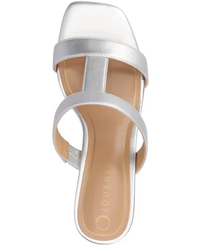 Journee Collection Journee Women's Clodie Wedge Sandals In Silver