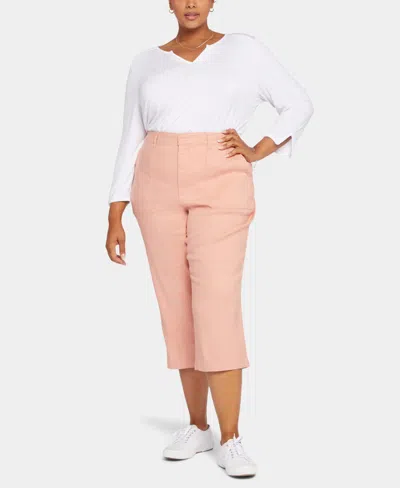 Macy's Plus Size Linen-blend Stretch Utility Pants In Soulmate