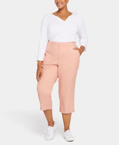 Macy's Plus Size Linen-blend Stretch Utility Pants In Soulmate