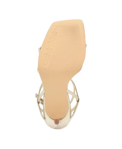 Calvin Klein Women's Tegin Strappy High Stiletto Sandals In Gold