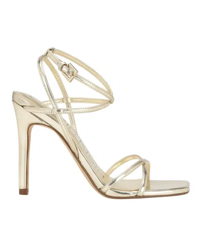 Calvin Klein Women's Tegin Strappy High Stiletto Sandals In Gold