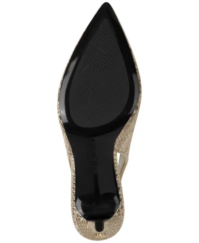 Karl Lagerfeld Women's Rosalyn Slingback Pumps In White Gold