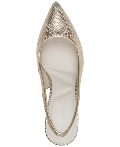 Karl Lagerfeld Women's Rosalyn Slingback Pumps In White Gold