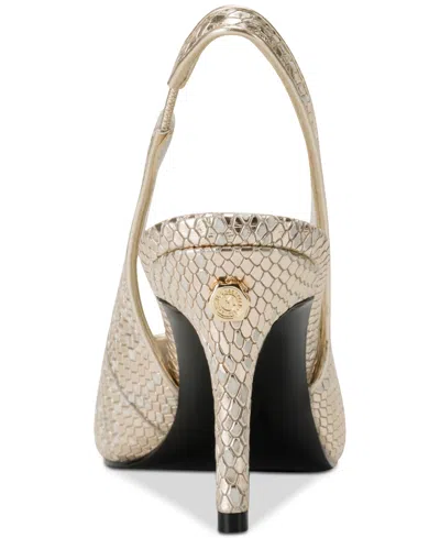 Karl Lagerfeld Women's Rosalyn Slingback Pumps In White Gold