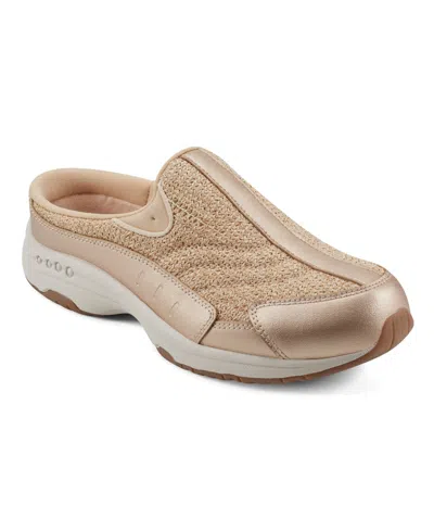Easy Spirit Women's Traveltime Slip-on Mule Walking Sneakers In Bronze,natural