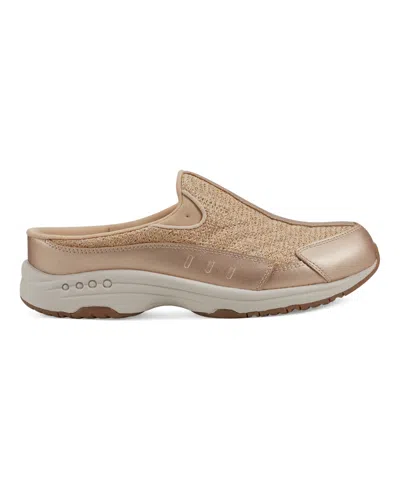 Easy Spirit Women's Traveltime Slip-on Mule Walking Sneakers In Bronze,natural