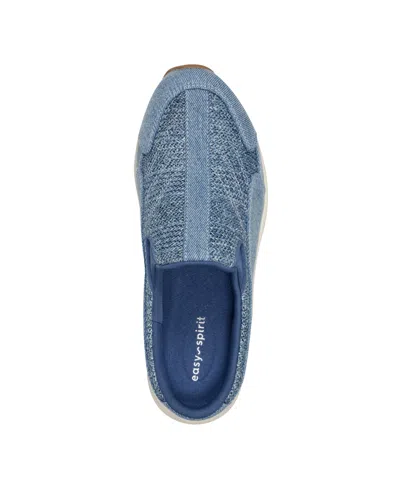 Easy Spirit Travel Time Womens M Cotton Stretch Flats In Blue Denim