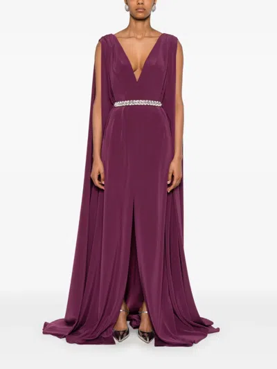 Stephane Rolland Crystal-embellished Gown In Purple
