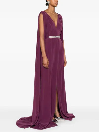 Stephane Rolland Crystal-embellished Gown In Purple