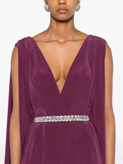 Stephane Rolland Crystal-embellished Gown In Purple
